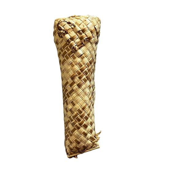 Vintage Handwoven Straw Bag Set Boho Beach Clutch Purse Natural Woven Tote - Picture 2 of 10